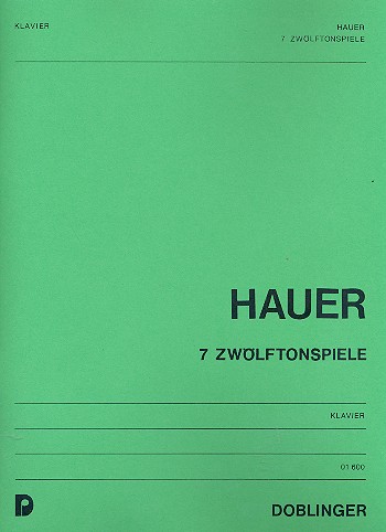 7 Zwölftonspiele  für Klavier  