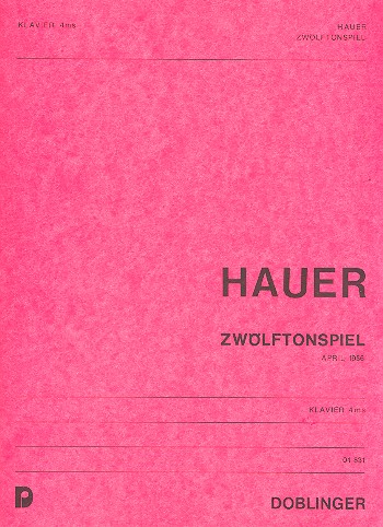 Zwölftonspiel für Klavier zu  4 Händen (1956)  