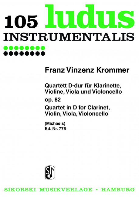 Quartett G-Dur op.82&nbsp;&nbsp;für Klarinette und Streichtrio&nbsp;&nbsp;Stimmen