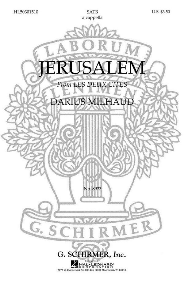 Jerusalem for mixed chorus&nbsp;&nbsp;score (fr)&nbsp;&nbsp;