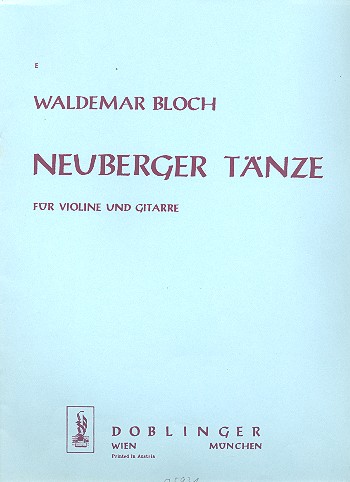 Neuberger Tänze  für Violine und Gitarre  