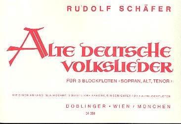 Alte deutsche Volkslieder&nbsp;&nbsp;für 3 Blockflöten (SAT)&nbsp;&nbsp;