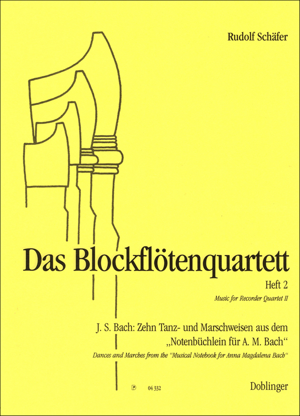Das Blockflötenquartett Band 2&nbsp;&nbsp;10 Tanz- und Marschweisen für&nbsp;&nbsp;4 Blockflöten (SS(A)TB),  Spielpartitur