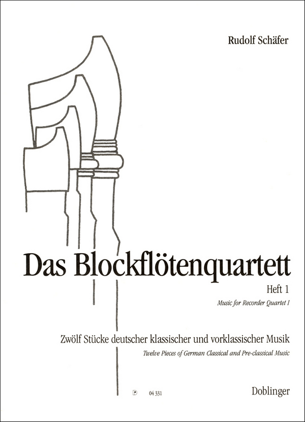 Das Blockflötenquartett Band 1&nbsp;&nbsp;12 Stücke deutscher klassischer und&nbsp;&nbsp;vorklassischer Musik,  Partitur