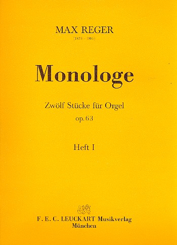 Monologe op.63 Band 1 (Nr.1-4)  für Orgel  