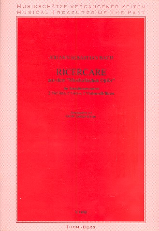 Ricercare aus dem Musikalischen Opfer BWV1079  für 2 Violinen, 2 Violen und 2 Violoncelli (Kontrabässe)  Partitur und Stimmen (1-1-1-1-1-1)