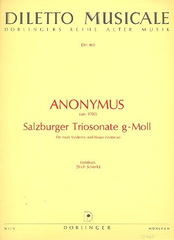 Salzburger Triosonate g-moll&nbsp;&nbsp;für 2 Violinen und bc&nbsp;&nbsp;Stimmen