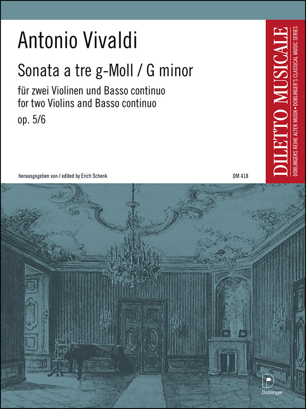 Sonata a tre g-Moll op.5,6 per due vio-&nbsp;&nbsp;lini e basso continuo&nbsp;&nbsp;Partitur und 3Stimmen