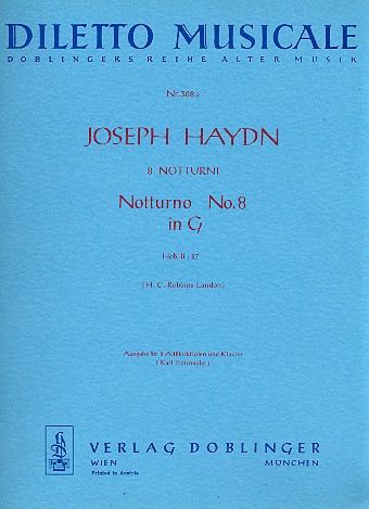 Notturno G-Dur Nr.8 Hob.II:27 für 2 Altblockflöten&nbsp;&nbsp;und Orchester für 2 Altblockflöten und Klavier&nbsp;&nbsp;Stimmen