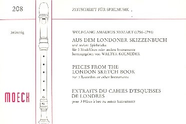 Aus dem Londoner Skizzenbuch  für 3 Blockflöten (SAT)  Spielpartitur
