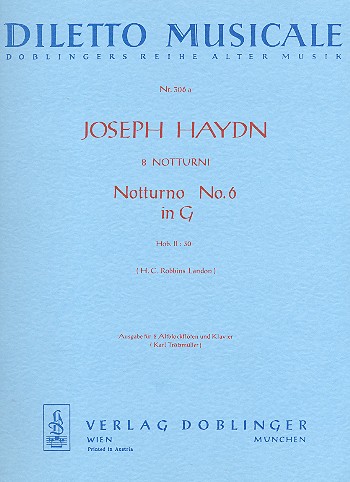 Notturno G-Dur Nr.6 Hob.II:30 für 2 Altblockflöten&nbsp;&nbsp;und Orchester für 2 Altblockflöten und Klavier&nbsp;&nbsp;Stimmen