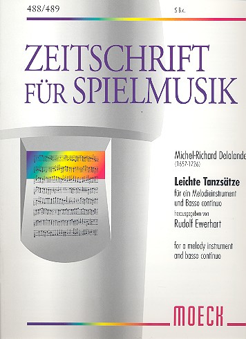 Leichte Tanzsätze  für Melodieinstrument und Bc  Spielpartitur