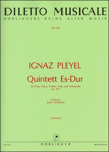 Quintett op.10,3 für Flöte, Oboe,&nbsp;&nbsp;und Streichtrio,    Stimmen&nbsp;&nbsp;