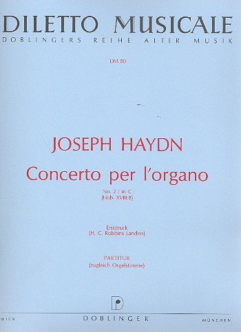 Konzert C-Dur Nr.2 Hob.XVIII:8&nbsp;&nbsp;für Orgel und Orchester&nbsp;&nbsp;Partitur