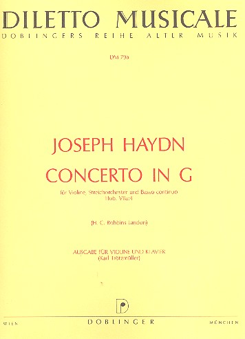 Konzert G-Dur Hob.VIIa:4&nbsp;&nbsp;für Violine und Streicher&nbsp;&nbsp;für Violine und Klavier