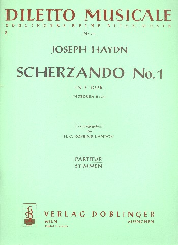 Scherzando F-Dur Nr.1&nbsp;&nbsp;für Orchester&nbsp;&nbsp;Partitur