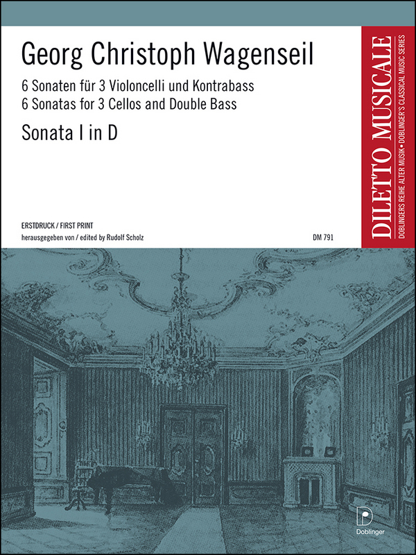 Sonate D-Dur Nr.1 für&nbsp;&nbsp;3 Violoncelli und Kontrabass&nbsp;&nbsp;Partitur und Stimmen