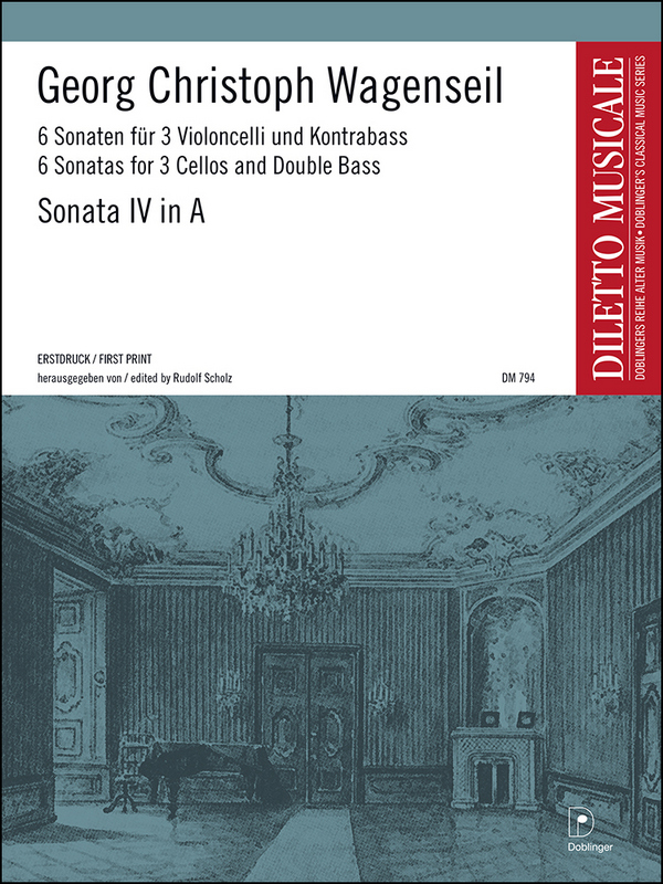 Sonate A-Dur Nr.4 für&nbsp;&nbsp;3 Violoncelli und Kontrabass&nbsp;&nbsp;Partitur und Stimmen
