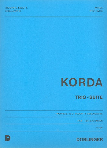 Trio Suite Trompete, Fagott und Schlagwerk    Partitur und Stimmen