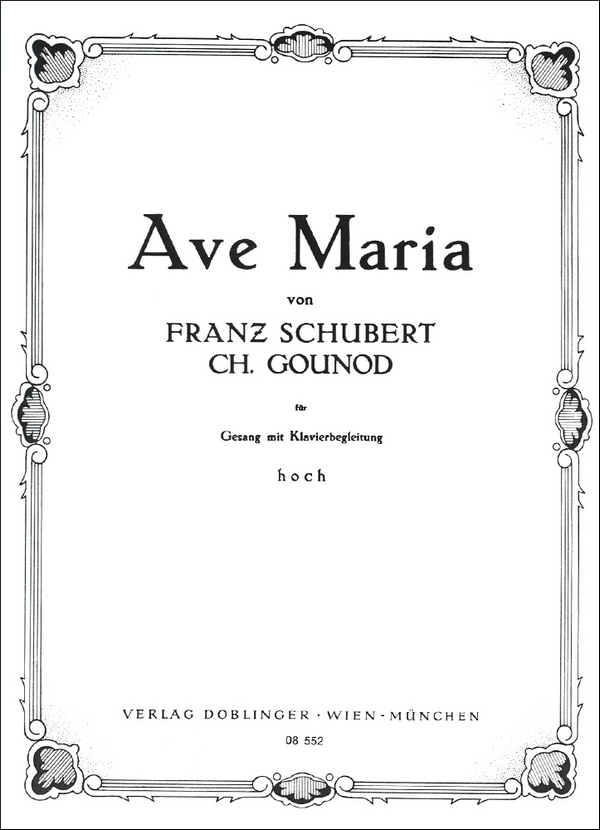 Ave Maria für hohe Singstimme  und Klavier  