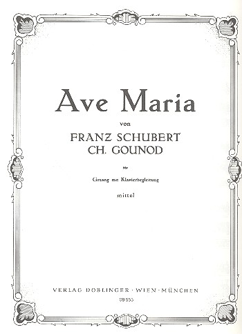 Ave Maria für mittlere  Singstimme und Klavier  