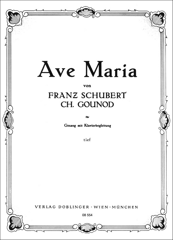 Ave Maria für tiefe Singstimme  und Klavier  