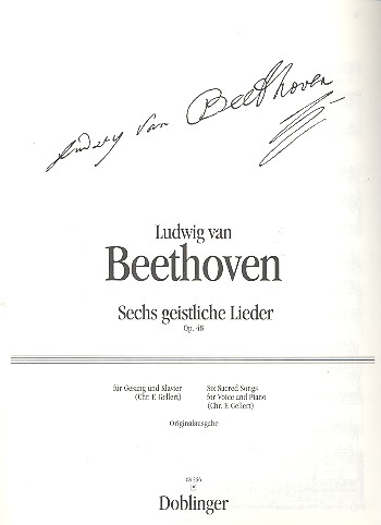 6 geistliche Lieder op.48  für Singstimme und Klavier  