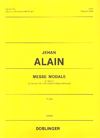 Messe Modale en Septuor  für Sopran, Alt, Flöte und Streichquartett (Orgel)  Partitur