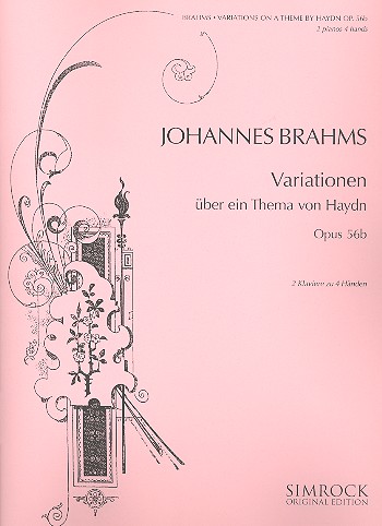 Variationen über ein Thema von Haydn op.56b&nbsp;&nbsp;für 2 Klaviere zu 4 Händen&nbsp;&nbsp;Partitur