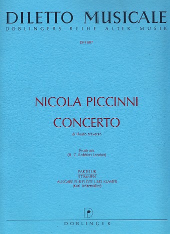 Konzert D-Dur für Flöte und Orchester  Partitur  