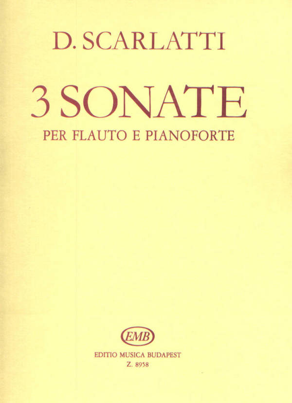 3 Sonaten  für Flöte und Klavier  