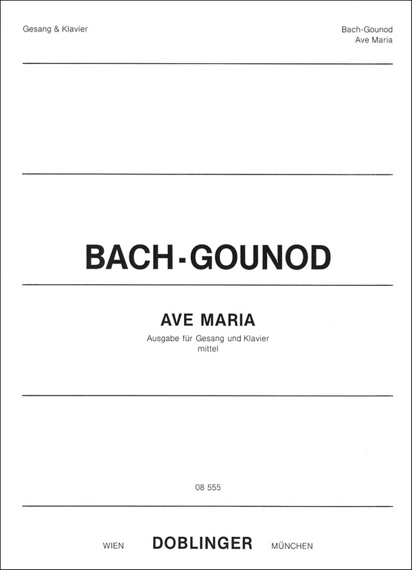 Ave Maria für mittlere&nbsp;&nbsp;Singstimme und Klavier&nbsp;&nbsp;