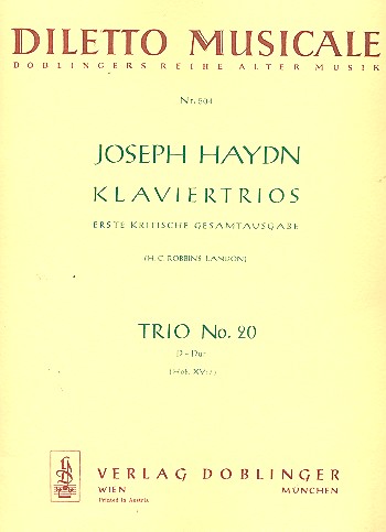 Klaviertrio D-Dur Nr.20 Hob.XV:7&nbsp;&nbsp;&nbsp;&nbsp;Stimmen
