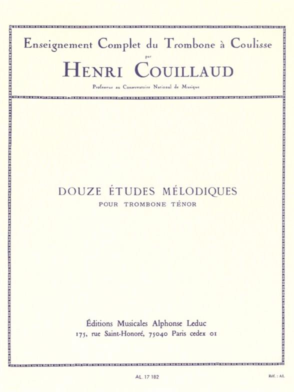 12 etudes melodiques de busser&nbsp;&nbsp;pour trombone&nbsp;&nbsp;