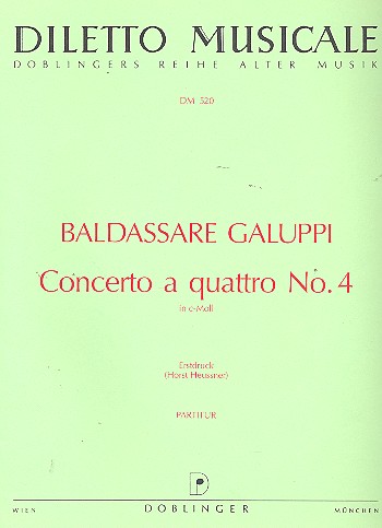 Concerto a quattro c-Moll Nr.4  für Streicher  Partitur