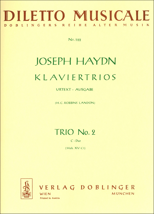 Klaviertrio C-Dur Nr.2 Hob.XV:C1&nbsp;&nbsp;&nbsp;&nbsp;Stimmen