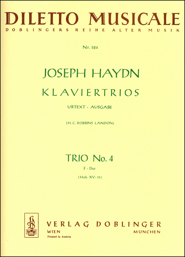Klaviertrio F-Dur Nr.4 HobXV:39&nbsp;&nbsp;Stimmen&nbsp;&nbsp;