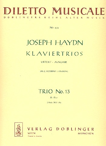 Klaviertrio B-Dur Nr.13 Hob.XV:38&nbsp;&nbsp;Stimmen&nbsp;&nbsp;robbins landon, h.c., ed