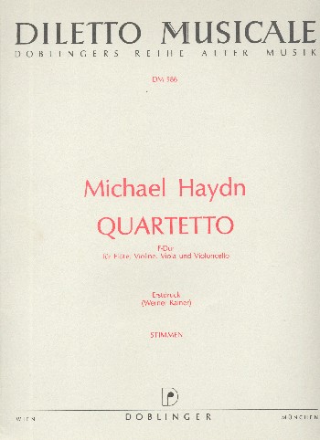 Quartetto F-Dur  für Flöte, Violine, Viola und Violoncello  Stimmen