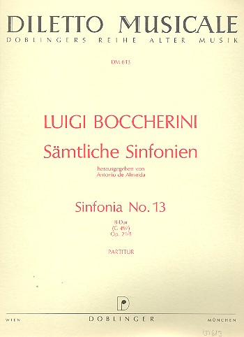 Sinfonie B-Dur Nr.13 op.21,5 G497&nbsp;&nbsp;für Orchester&nbsp;&nbsp;Partitur