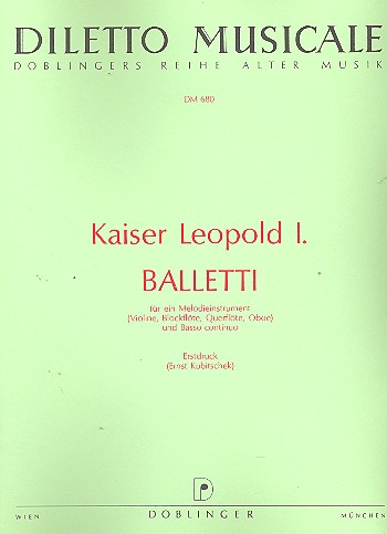 Balletti&nbsp;&nbsp;für ein Melodieinstrument (Violine, Blockflöte, Flöte, Oboe) und B.c.&nbsp;&nbsp;