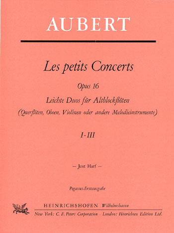 Les petits concerts op.16,1-3  für 2 Altblockflöten  Partitur