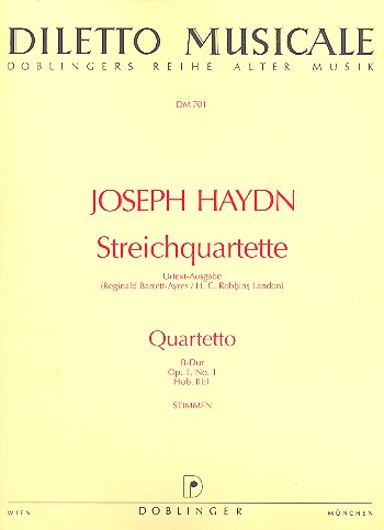 Streichquartett B-Dur op.1,1 Hob.III:1&nbsp;&nbsp;&nbsp;&nbsp;Stimmen
