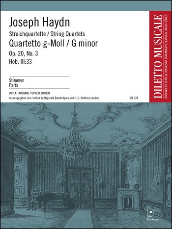 Streichquartett g-Moll op.20,3&nbsp;&nbsp;Hob.III:33,  Stimmen&nbsp;&nbsp;