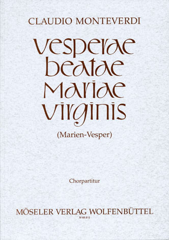 Vesperae beatae mariae virginis&nbsp;&nbsp;Chorpartitur&nbsp;&nbsp;