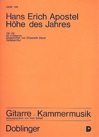 Höhe des Jahres op.28    