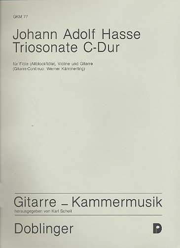 Triosonate C-Dur für Flöte&nbsp;&nbsp;(Abfl), Violine und Gitarre&nbsp;&nbsp;