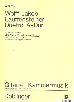 Duetto A-Dur für Violine und&nbsp;&nbsp;Gitarre&nbsp;&nbsp;
