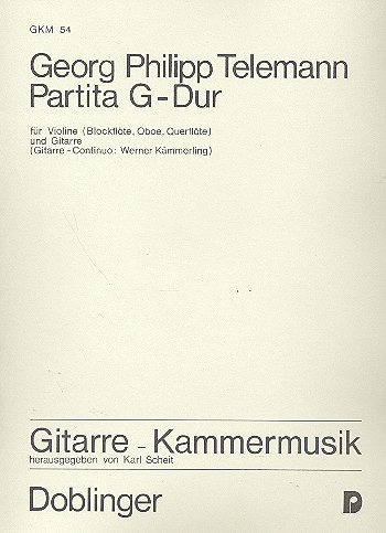 Partita G-Dur für&nbsp;&nbsp;Violine (Blockflöte, Oboe, Föte)&nbsp;&nbsp;und Gitarre