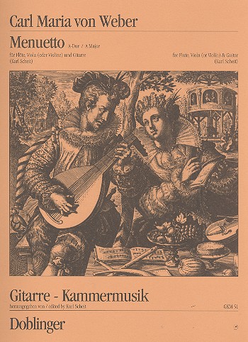 Menuetto&nbsp;&nbsp;für Flöte, Viola und Gitarre&nbsp;&nbsp;Partitur und 2 Stimmen